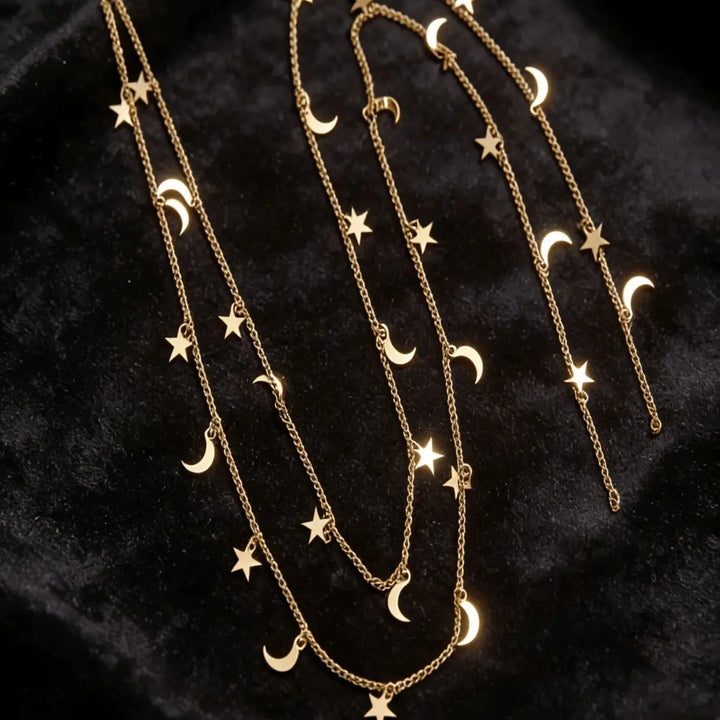 Ramadan Moon & Star Hair Chain – Elegant Invisible Hair Accessory for Women