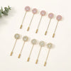 10-Piece Floral Diamond Hijab Brooch Set – Elegant Scarf Pins for Women