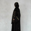 Luxurious Floral Embroidery Hijab Dress for Muslim Women