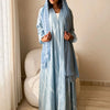 Eid Prin 2 Piece Kaftan Cardigan Abaya Hijab Set