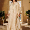 Black Embroidered Abaya – Gold Detail Formal Dress
