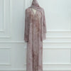 Printed Abaya & Scarf 2-Piece Set – Eid Ramadan