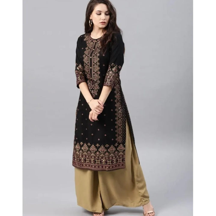 Elegant Peacock Print Abaya – Loose-Fit O-Neck Modest Maxi Dress