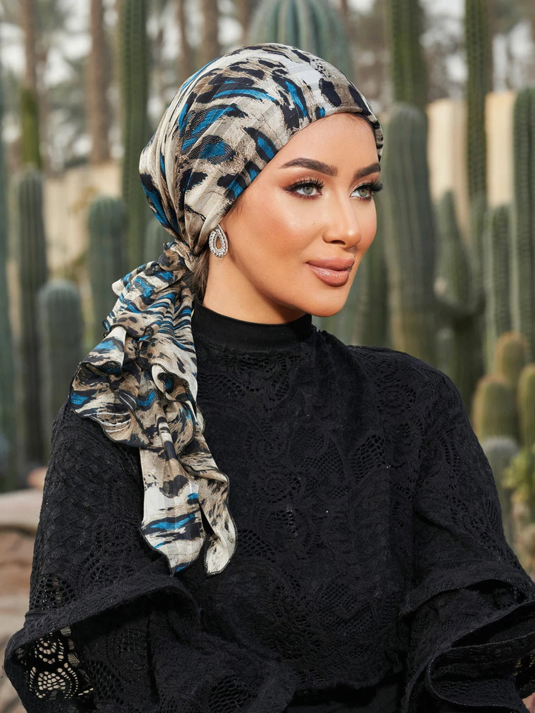 2-Piece Leopard Print Color-Block Scarf Set – Chic Fashion Wrap