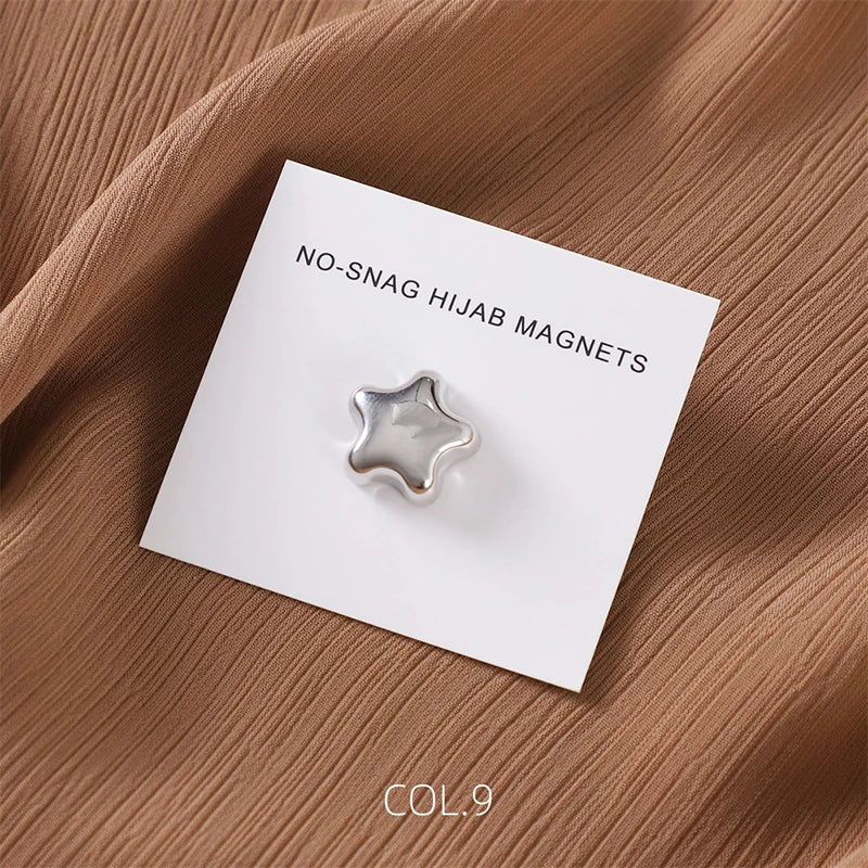 Matte Magnetic Hijab Pins – Strong Hold Scarf Brooch for Women