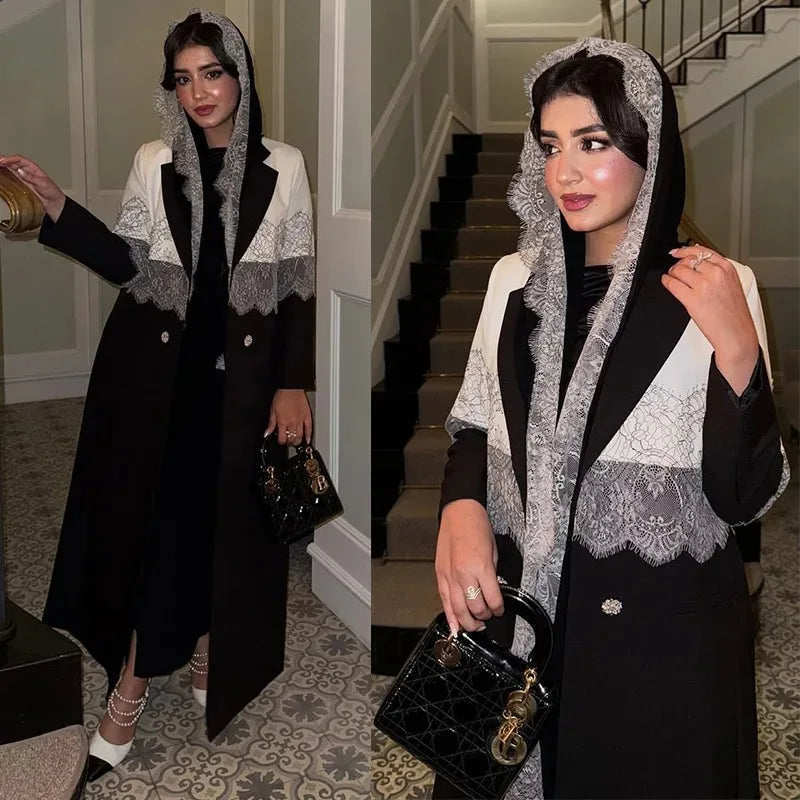 Lace Abaya Khimar Set – 2 Piece Eid Dress and Hijab