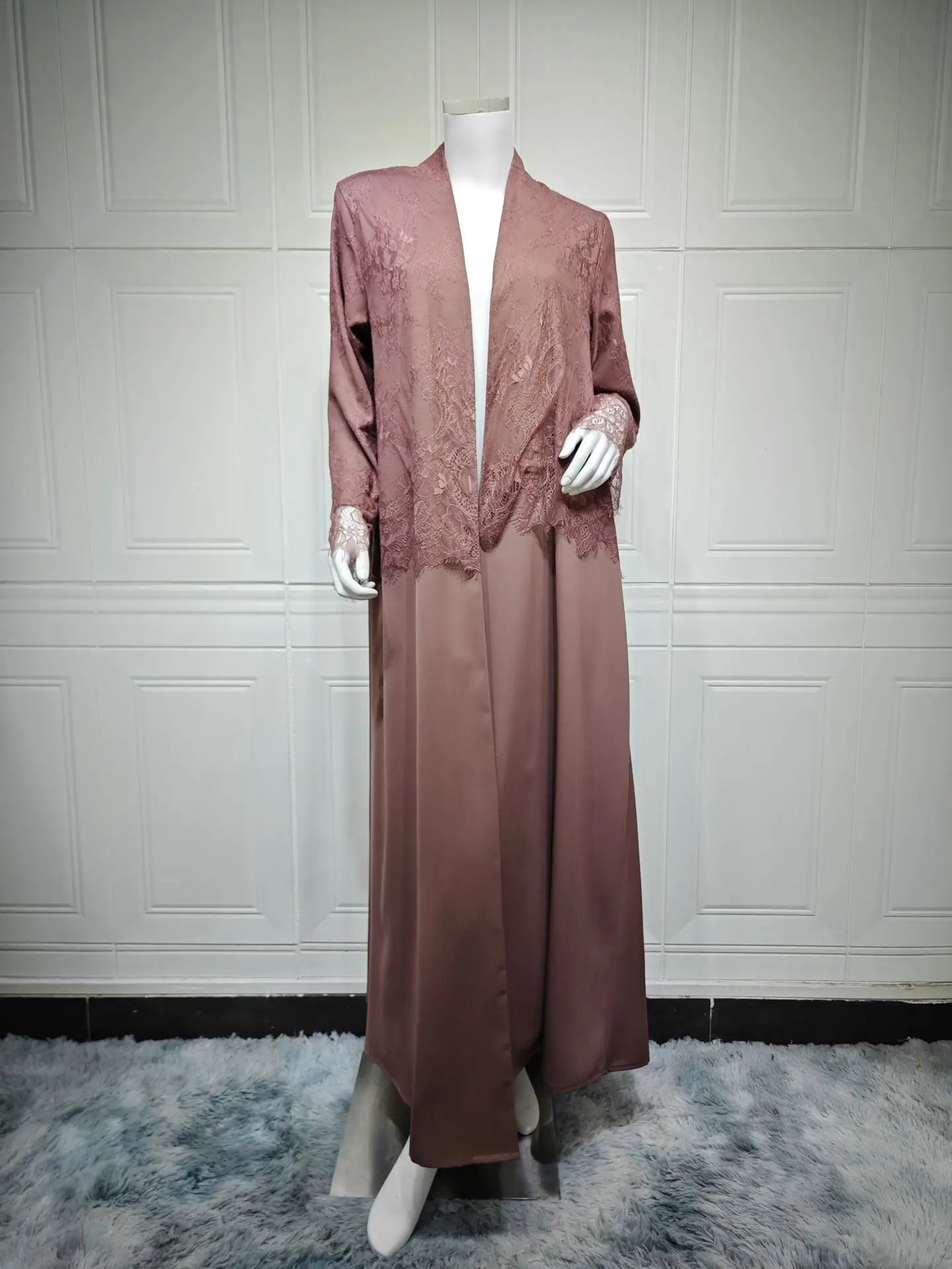 Lace Open Abaya – Eid & Ramadan Party Dress