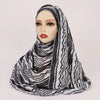 Watercolor Print Hijab – Soft Bohemian Floral Shawl Scarf