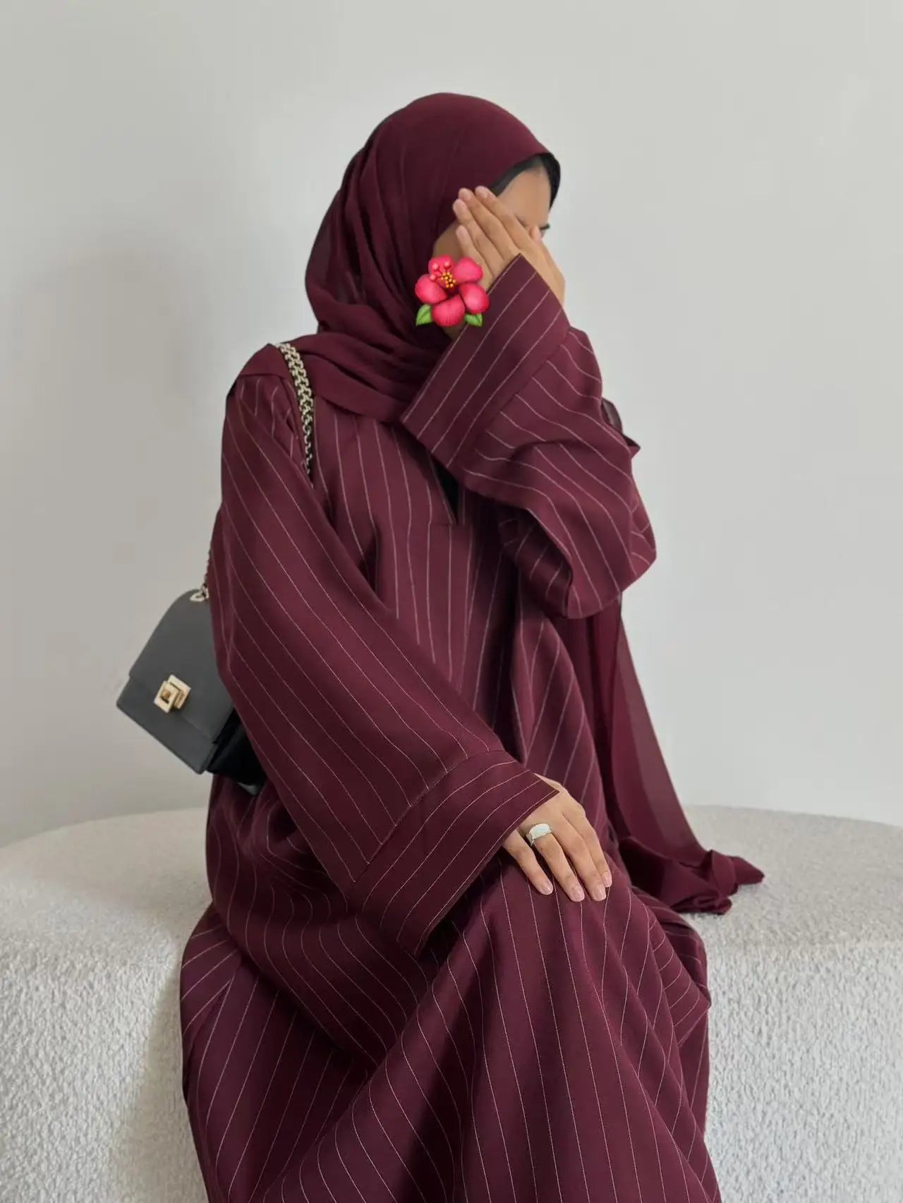 Eid Abaya Women Dress Kaftan Jalabiya striped Party Muslim Caftan