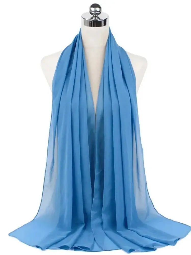 Ready-to-Wear Chiffon Hijab – Elegant Solid Color Instant Headscarf