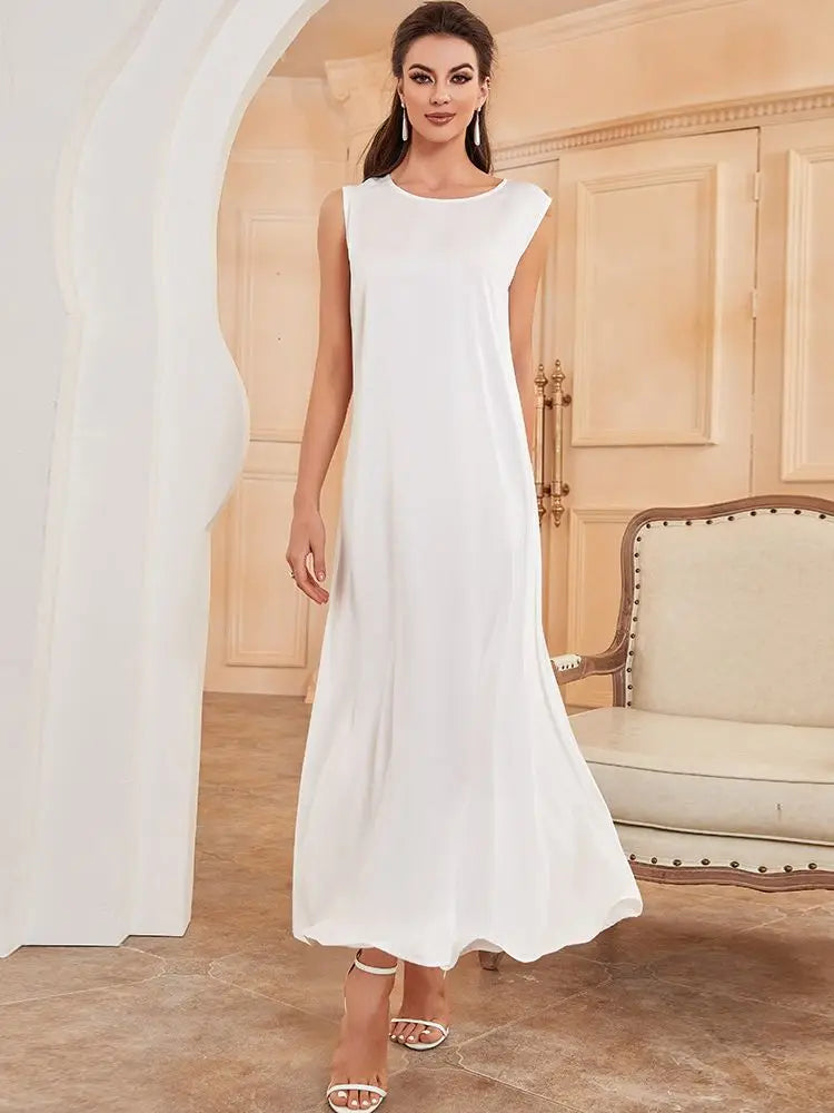 White Ramadan African Dresses Islamic Clothing For Women