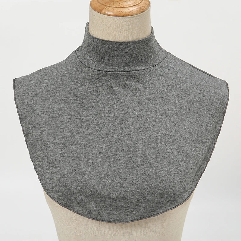 Womens Modal Turtleneck Fake Collar Islamic Hijab Extensions