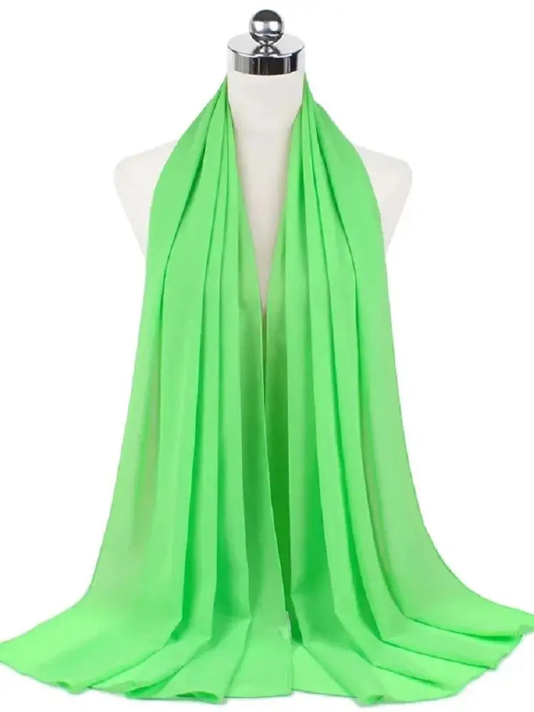 Ready-to-Wear Chiffon Hijab – Elegant Solid Color Instant Headscarf