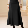 Women's High Waist Midi Skirt A-Line Flowy Style Breathable Fabric