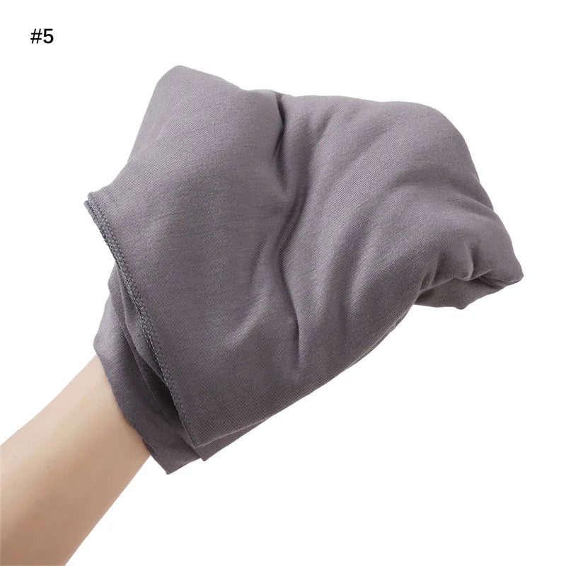 80×180cm Cotton Modal-Feel Hijab – Soft Stretch Long Scarf