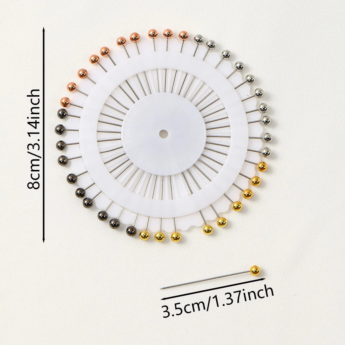 Pearl Head Hijab Pins – Set of 40 Colorful Scarf Pins