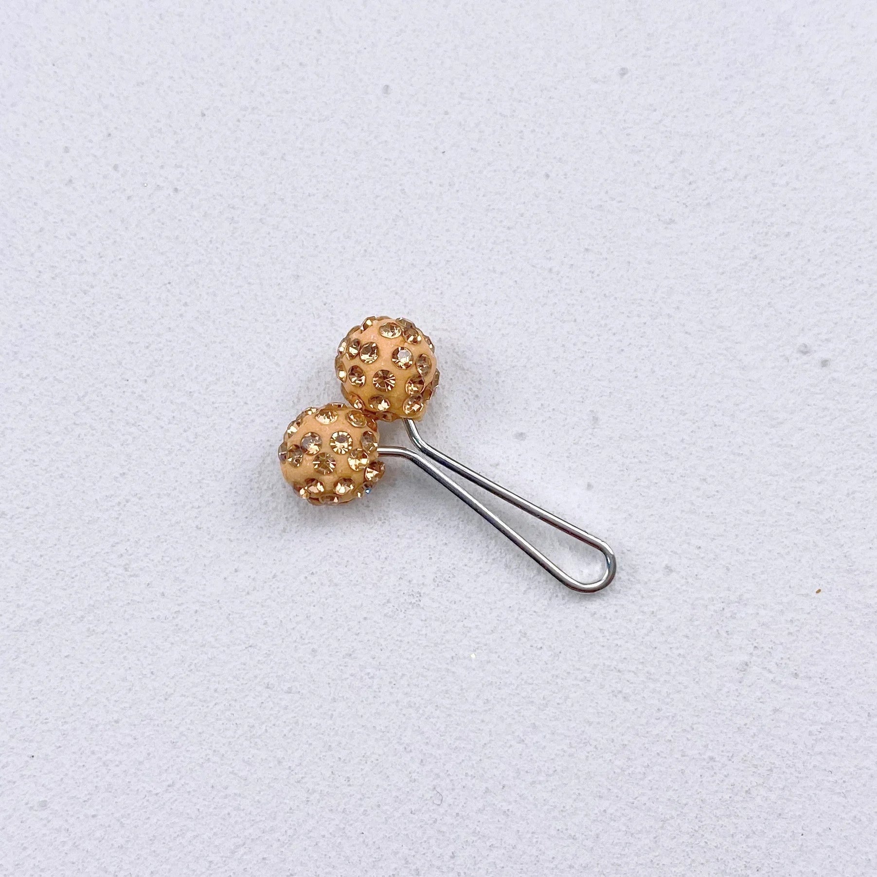 2-Piece Crystal U-Shaped Hijab Pins – Elegant Scarf Clips for Women