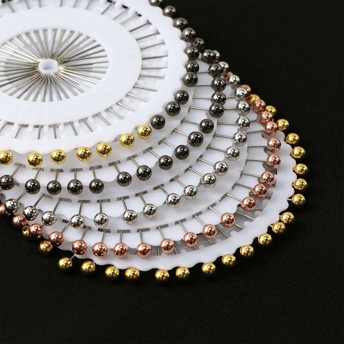 Pearl Head Hijab Pins – Set of 40 Colorful Scarf Pins