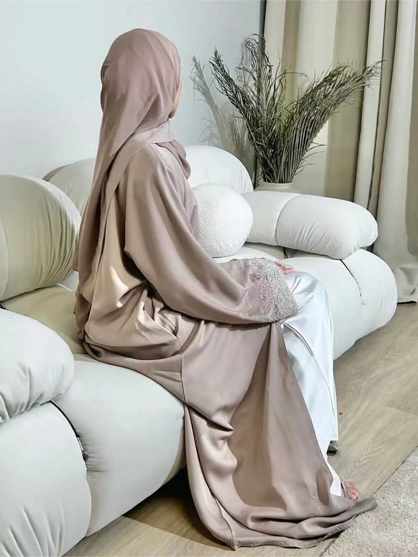 Diamond Embellished Abaya – Eid Button Cardigan
