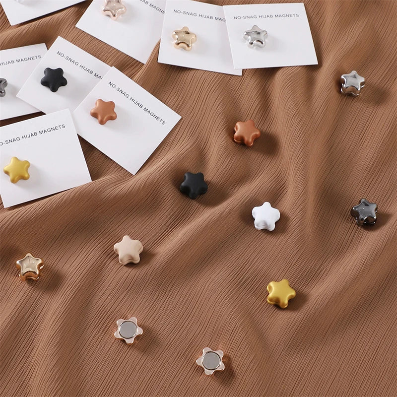 Matte Magnetic Hijab Pins – Strong Hold Scarf Brooch for Women