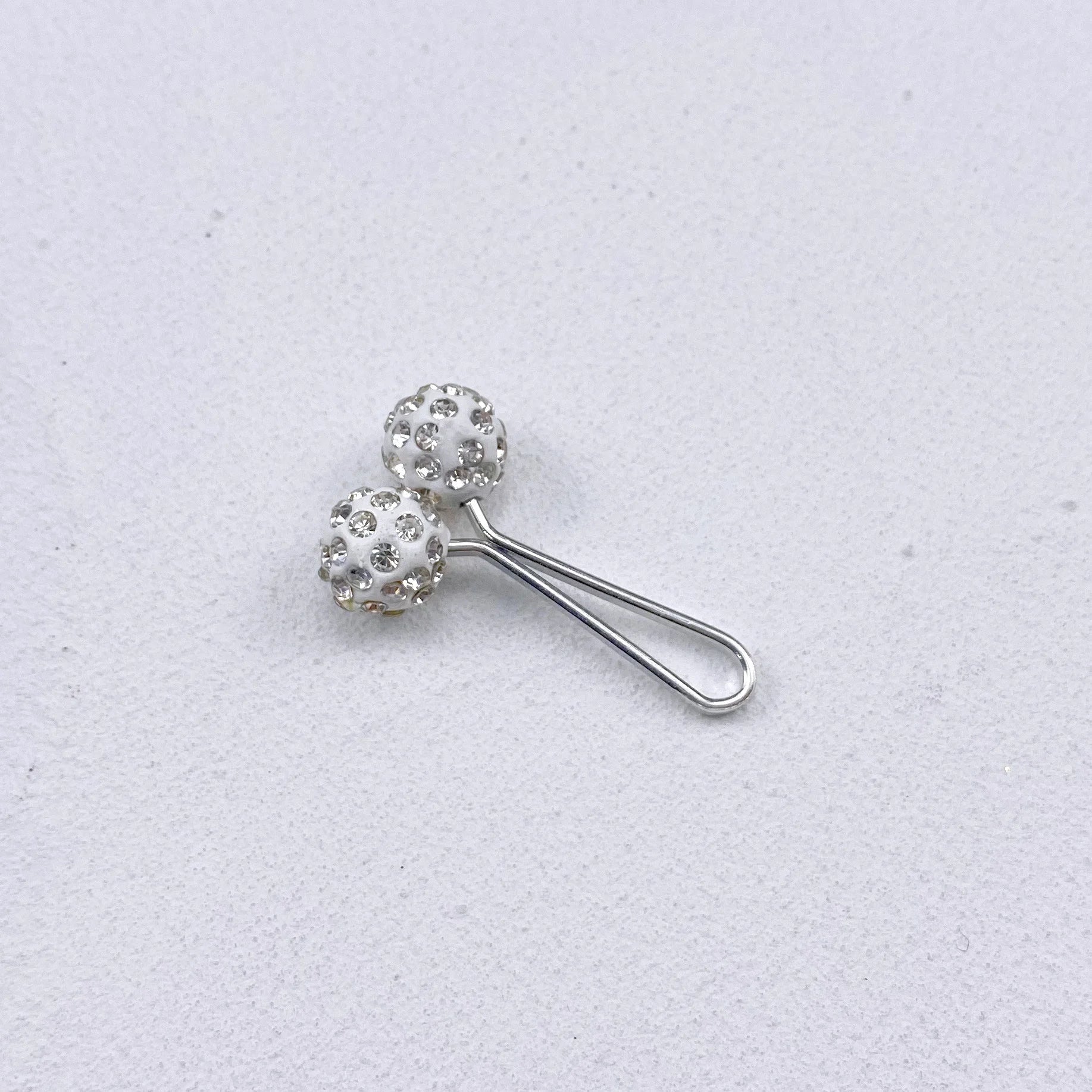 2-Piece Crystal U-Shaped Hijab Pins – Elegant Scarf Clips for Women