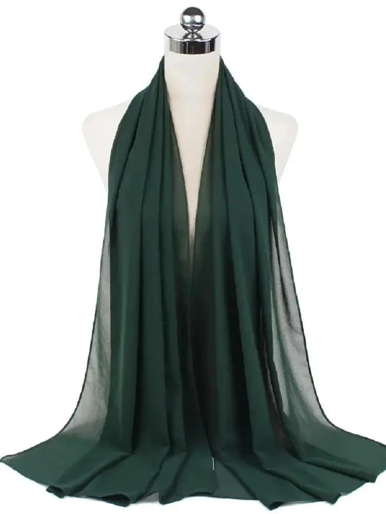 Ready-to-Wear Chiffon Hijab – Elegant Solid Color Instant Headscarf