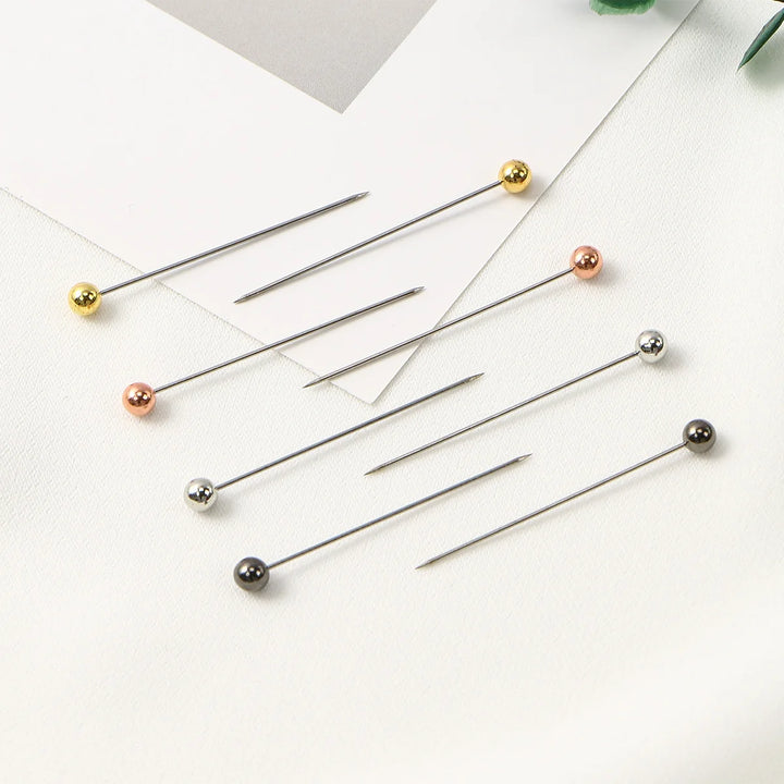 Pearl Head Hijab Pins – Set of 40 Colorful Scarf Pins