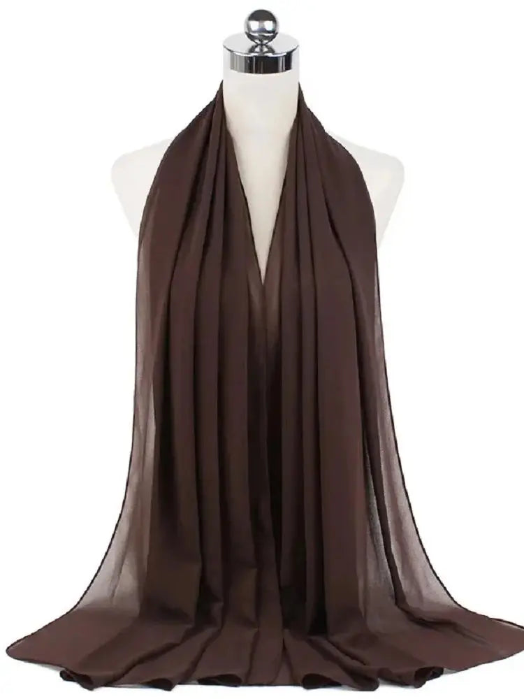 Ready-to-Wear Chiffon Hijab – Elegant Solid Color Instant Headscarf