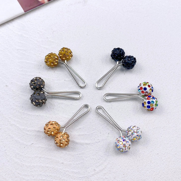 2-Piece Crystal U-Shaped Hijab Pins – Elegant Scarf Clips for Women