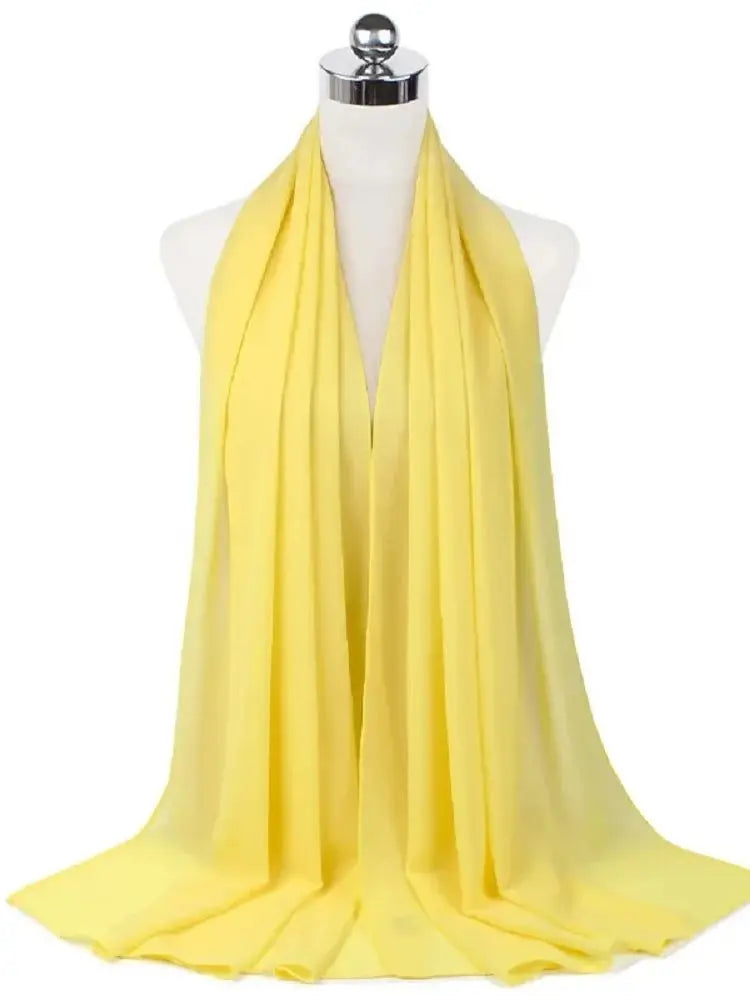 Ready-to-Wear Chiffon Hijab – Elegant Solid Color Instant Headscarf