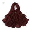 Solid Color Chiffon Hijab Shawl – Large 70x180cm