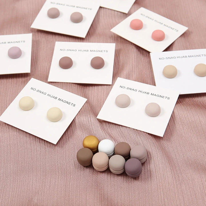 Candy Color Magnetic Hijab Brooches