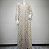 Eid Ramadan Women Dress Abaya Stand Collar Diamond Caftan Muslim Robe Jalabiya Ramadan Morocco Dubai Kaftan Vestidos Largos
