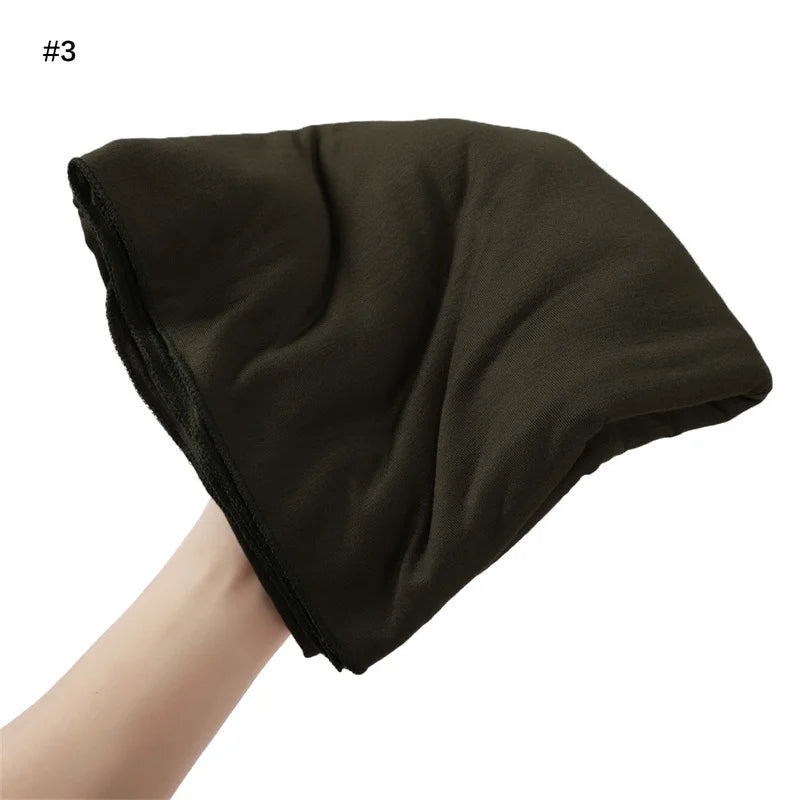 80×180cm Cotton Modal-Feel Hijab – Soft Stretch Long Scarf
