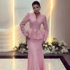 Autumn New Stand Up Collar Long Sleeve Waist Tight Women's Fashion Two Piece Set