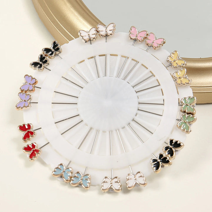 20-Piece Butterfly Hijab Pins – Colorful Scarf & Shawl Clips for Women