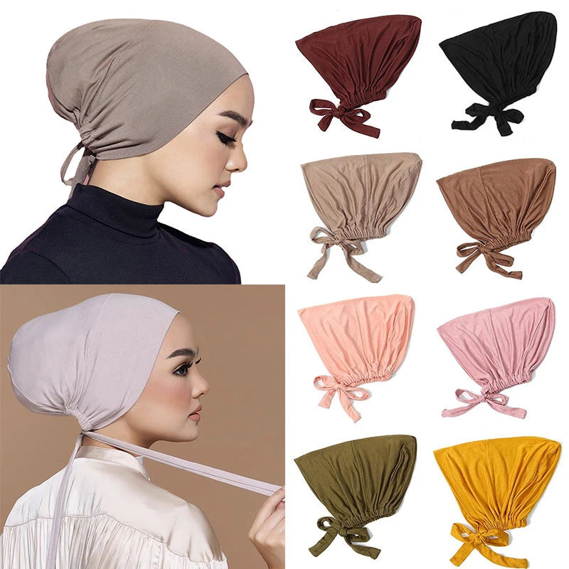 Soft Modal Inner Hijab Cap – Islamic Underscarf Bonnet