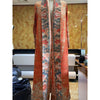 Miyake Pleated Abaya Coat – Vintage Print Designer Jacket