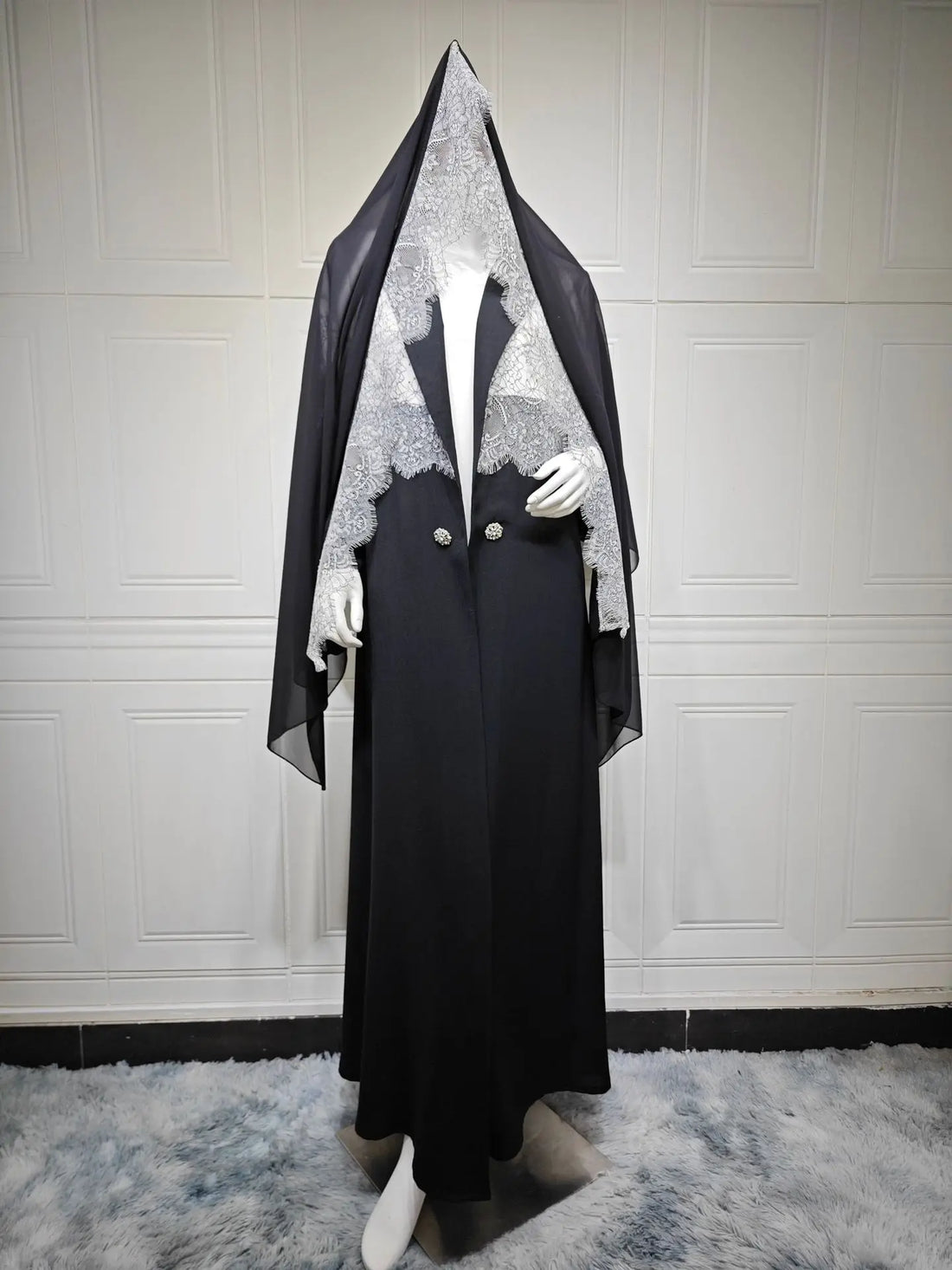 Lace Abaya Khimar Set – 2 Piece Eid Dress and Hijab