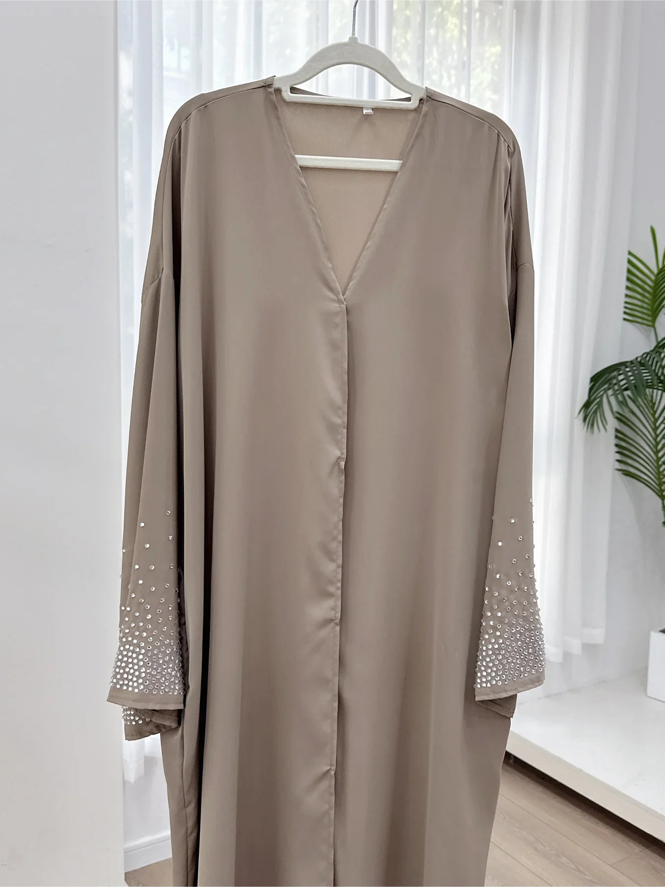 Diamond Embellished Abaya – Eid Button Cardigan