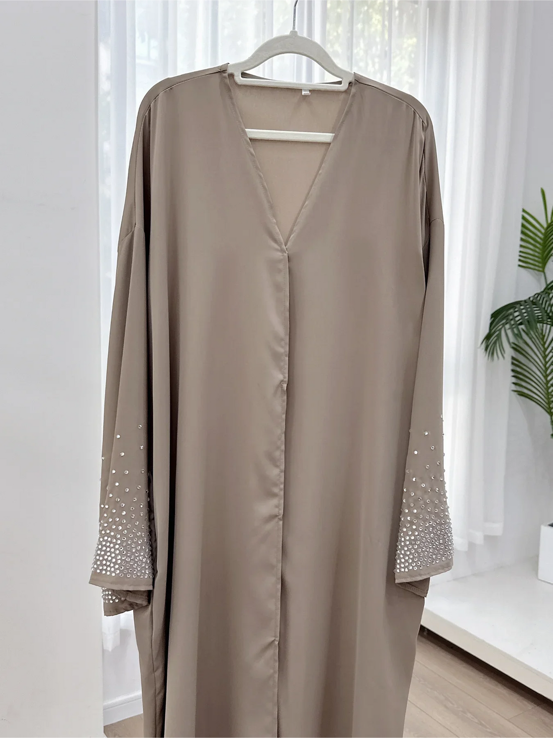 Diamond Embellished Abaya – Eid Button Cardigan