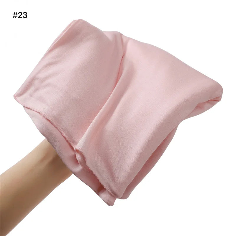 80×180cm Cotton Modal-Feel Hijab – Soft Stretch Long Scarf