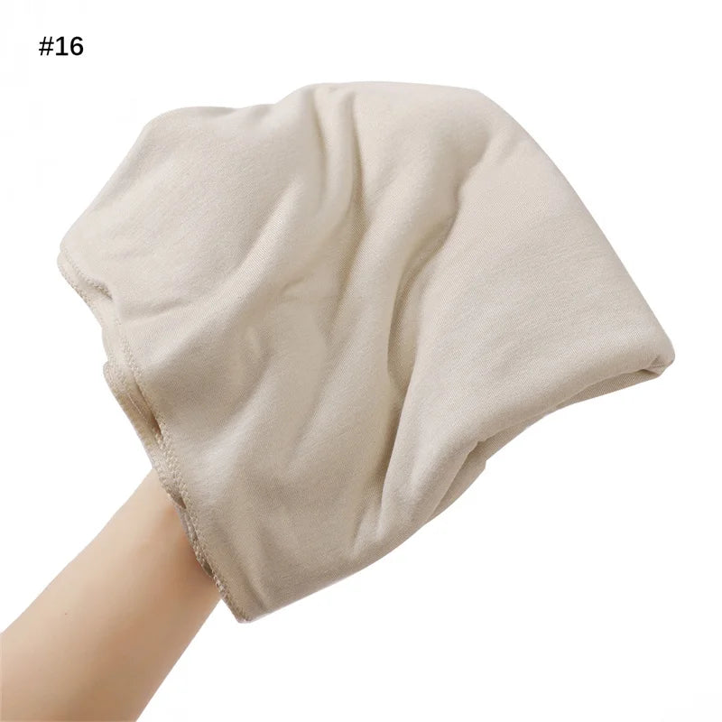 80×180cm Cotton Modal-Feel Hijab – Soft Stretch Long Scarf