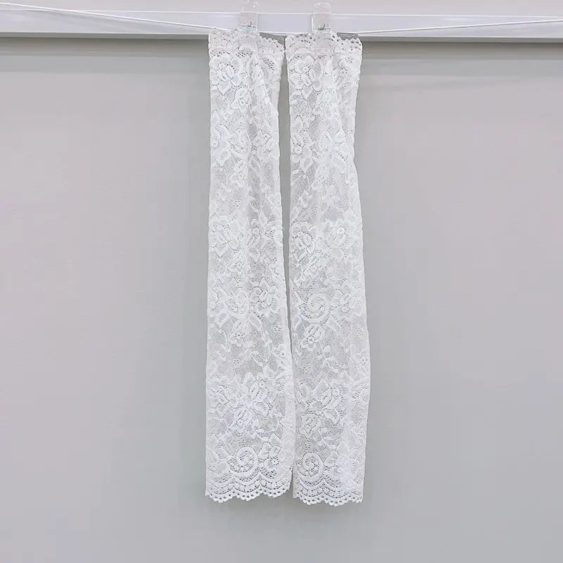 Women Lace Sunscreen Arm Sleeves Floral Lace Design