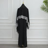 Dress Suit Women Hijab Dresses 2 Piece Set Jalabiya Muslim Lace Abaya