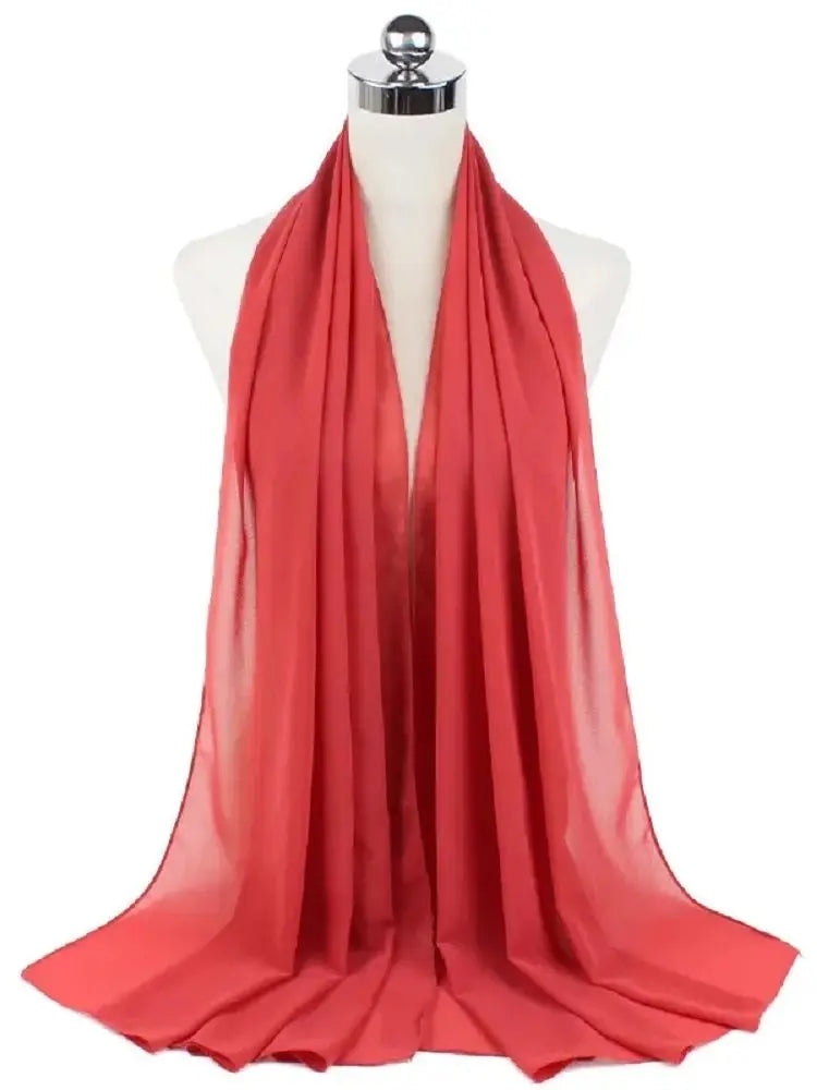 Ready-to-Wear Chiffon Hijab – Elegant Solid Color Instant Headscarf