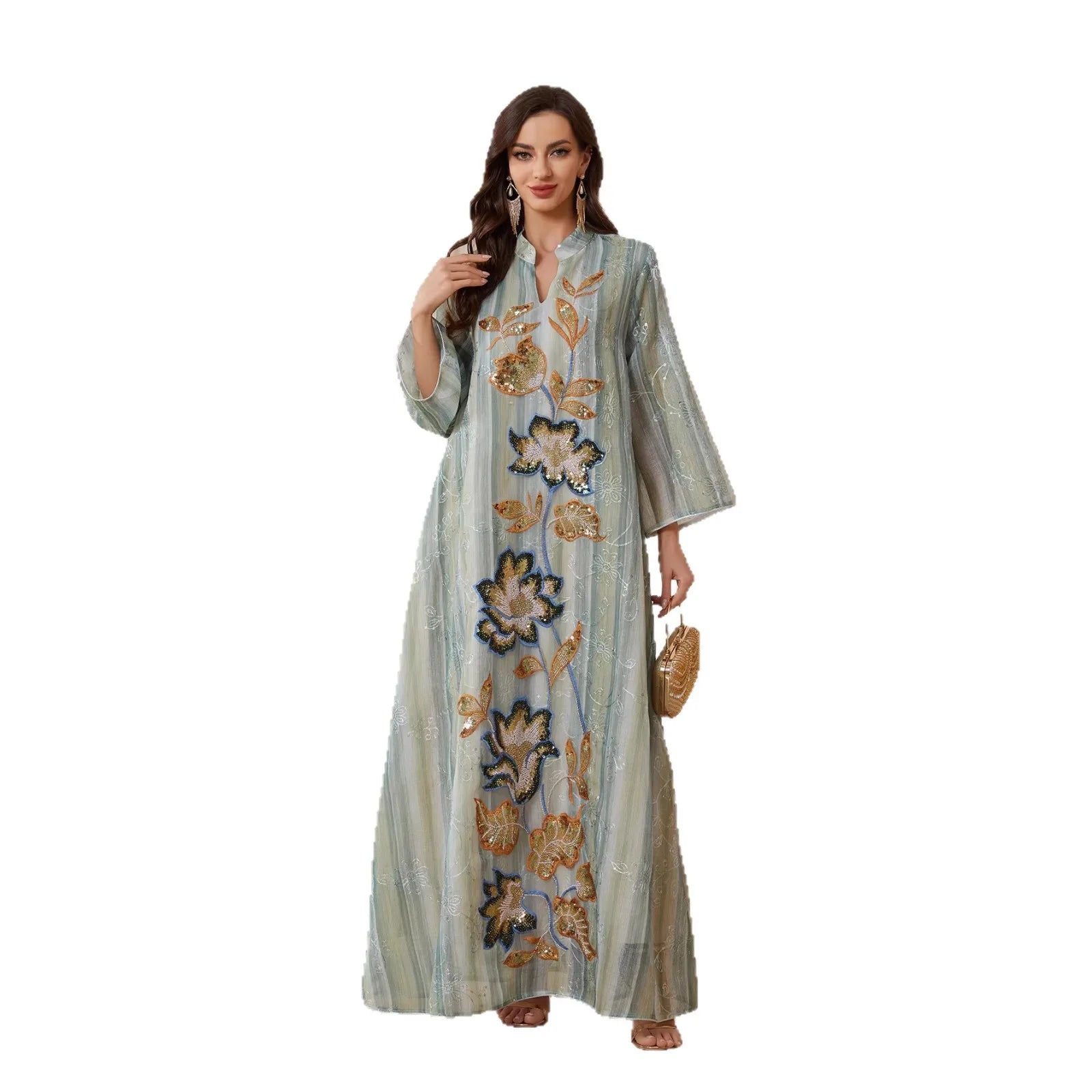 Sequin Party Abaya – Eid Muslim Dress
