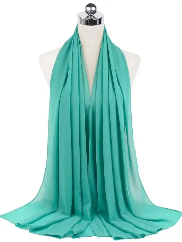 Ready-to-Wear Chiffon Hijab – Elegant Solid Color Instant Headscarf