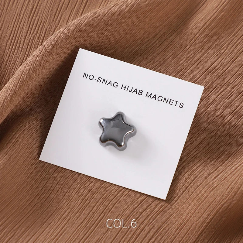 Matte Magnetic Hijab Pins – Strong Hold Scarf Brooch for Women