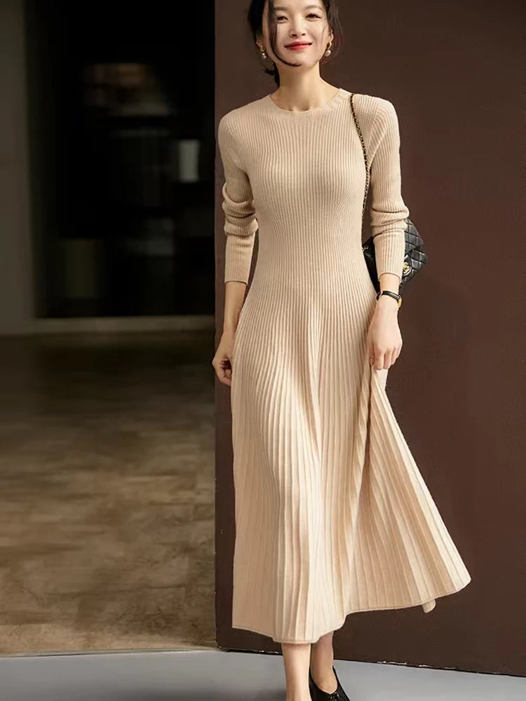 Spring Autumn Sweater Women's Dress